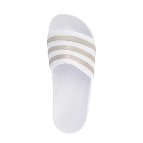 adidas badslippers wit goud|adidas sandalen nl.